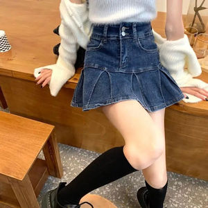 Jupe en jean semi-extensible tendance 2026 HSI de qualité supérieure, modèle fantaisie avec ceinture cargo classique et multiples poches - Product Image 4