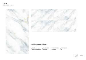 Carrelage en porcelaine brillant Prestige Illume 600x1200mm 60x120cm 24x48 pouces, surface de revêtement décorative moderne grand format - Product Image 5