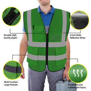 Gilet de sécurité personnalisé avec logo, haute visibilité, vêtements de travail avec panneaux réfléchissants, options de conception personnalisées pour les équipes de sécurité, construction - Product Image 5