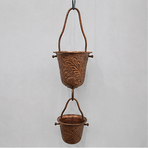 โซ่ทองแดงตกแต่งสวนกลางแจ้ง ประดับตกแต่งน้ำไหลแบบแขวน สไตล์หรูหรา - Product Image 2