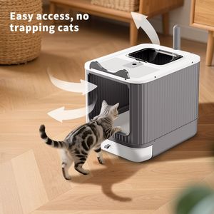 "Sturdy White <b>Cat</b> Litter <b>Box</b> with Leak Protection for Multi-<b>Cat</b> Households" - Product Image 4