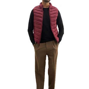 Speedy Industry Veste d'hiver courte pour femmes Smart Casual col montant Gilet bouffant avec poches chaudes Vêtements d'extérieur sans manches - Product Image 1