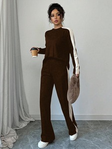 Ensemble jogging femme coupe slim en coton et polyester, sweat à capuche zippé, respirant, extensible, pour entraînement sportif et gym - Product Image 6