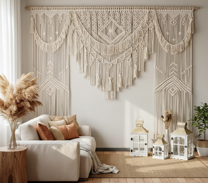 Décoration murale de luxe extra large, toile de fond de mariage bohème, tapisserie en macramé en coton faite à la main pour cérémonie, fête, décoration de la maison - Product Image 5
