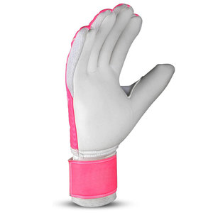 Football Goalkeeper Gloves <b>Full</b> Finger Pink PU Leather Non <b>Slip</b> Breathable Hook And Loop Closure Unisex - Product Image 4