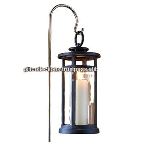 Top Quality Classic Outdoor Glass Floor Lantern <b>Garden</b> Decoration Model Candle Holder <b>Ornaments</b> Iron Wind Lanterns - Product Image 3
