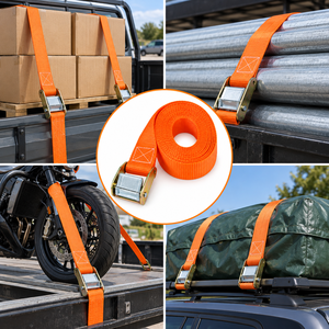 Sangle d'arrimage robuste à boucle à came 50 mm, 800 kg, en polyester pour transport de marchandises lourdes, fournisseur direct d'usine - Product Image 2