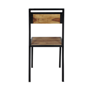 Chaise cantilever Vandana Lyra Terra en bois d'acacia et rotin (lot de 2) - Product Image 5