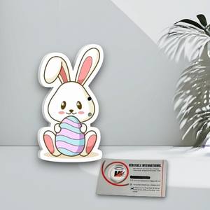 Outil d'extension de cils magnétique en acrylique Lapin de Pâques à marque privée, écologique et réutilisable, motif diamant carré fleur - Product Image 4