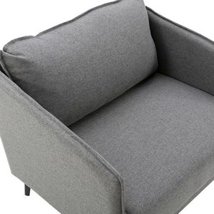 Poltrona Moderna Eco-Friendly con Schienale Alto, Divano Singolo in Tessuto Grigio per Soggiorno e Hotel - Product Image 5
