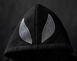 Sweat-shirt à capuche élégant pour homme avec strass, léger, respirant, anti-plis, décontracté, streetwear personnalisé, vente en gros - Product Image 2