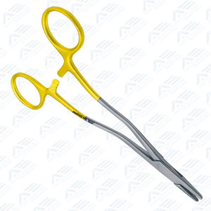 Portaagujas Bozeman de carburo de tungsteno para sutura, con mordazas dentadas y anguladas, instrumentos quirúrgicos de acero inoxidable - Product Image 5