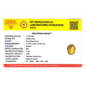 3 Carat Stunning Citrine Loose Gemstone Golden Orange Pear Cut IGI Certified for Fine Jewelry - Product Image 4