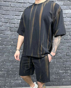 Conjunto de Ropa Otoñal para Hombre 2026, Conjunto Informal de Dos Piezas de Algodón, Camisetas y Pantalones Cortos de Playa con Estampado de Leopardo, Secado Rápido - Product Image 4