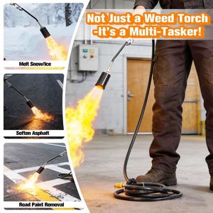 Torcia a Propano per Bruciare Erbacce con Tubo Flessibile per Giardino, Ghiaccio, Neve, Strade, Saldatura, Strumento Multiuso - Product Image 5