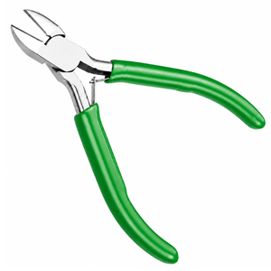 Mini-cisaille diagonale à poignée verte pour bijoux, fleurs, fils de cuivre et d'aluminium – Outil de coupe à plat - Product Image 5
