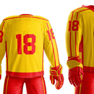 Uniforme de Hockey sobre Hielo con Diseño Personalizado Más Popular, Talla Grande para Adultos, Logotipo Personalizado, 100% Poliéster, Secado Rápido, Transpirable, Uniforme de Equipo Personalizado - Product Image 4