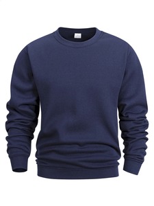 Sudadera Deportiva Cosh Azul Marino, Cuello Redondo, Manga Larga, Forro Polar, Color Sólido, Uso Diario Informal, Sudadera Deportiva para Gimnasio - Product Image 6