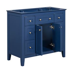 Modern Freestanding 36-Inch Bathroon <b>Vanity</b> Without Sink 6-Drawers 2-Cabinets Storage <b>Bathroom</b> <b>Vanities</b> - Product Image 3