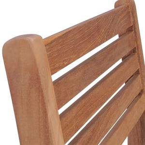 Juego de 8 Sillas de Madera de Teca Sólida Color Marrón Cálido para Patio, Apilables, Diseño Estándar - Product Image 4