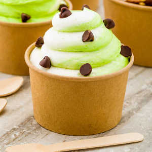 Gobelets à glace jetables en papier biodégradable à double paroi avec couvercle, logo personnalisé imprimé, matériau de qualité alimentaire - Product Image 6