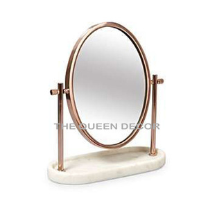 Factory Wholesale Superior Glossy Gold Finished Stainless Steel Metal & Marble Base Portable Feature Woman <b>Dressing</b> <b>Room</b> Use - Product Image 4