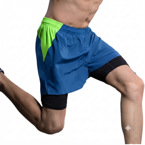 Trendiness Blue Men's 100% Cotton Oxford Fabric Knee Length Shorts Gym Sportswear Casual Running Pockets Workout <b>Athletic</b> Zipper - Product Image 1
