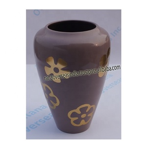 Jarrón decorativo de mesa de metal y aluminio con patrón floral para fiesta, boda, sala de estar al mejor precio - Product Image 2