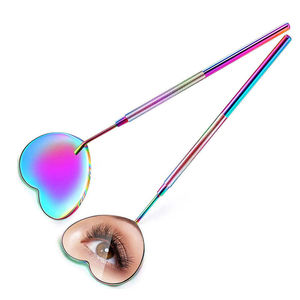 Miroir d'inspection mural simple face en acier inoxydable plaqué or pour artiste professionnel en extensions de cils - Product Image 1