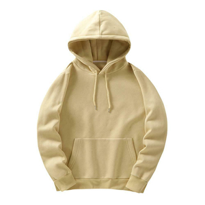 เสื้อฮู้ดผู้ชายผ้าฟลีซทรงปกติ 100% ผ้าฝ้าย สีพื้น สวมใส่สบาย มีกระเป๋าหน้า กันลมในฤดูหนาว เป็นมิตรกับสิ่งแวดล้อม - Product Image 1