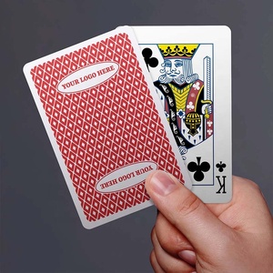 Cartes à jouer en plastique personnalisées de 0,32 mm avec finition lin simple face dans une boîte à rabat - Product Image 3
