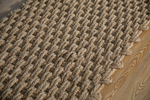 Rouleau de tapis en fibre de coco écologique, géotextile fabriqué à partir de fibres de coco naturelles, 65 kg, taille 1,5 m x 10 m, brun, pour la pavage des allées, à vendre - Product Image 2