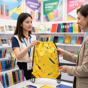 Drawstring Closure for Sports & School Polyester Cartoon Fashion <b>Kids</b> Sport <b>Backpack</b> with Cute Custom Design UV Printing - Product Image 5