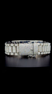 Nouveau Design Mossanite Bracelet Cubain Fine Jewelry 8mm 10mm 12mm S925 Argent Moissanite Bracelet VVSDiamond Bracelet Cubain - Product Image 6