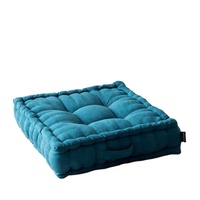 Coussin de couleur unie siège de sol en coton doux respirant coussin de confort base lavable élégant pièce de décor confortable