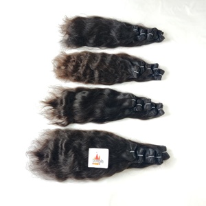 Extensiones de Cabello Humano Remy Indio Virgen con Cutícula Alineada, Color Natural Negro, 100g, Liso, Barato, Sin Procesar, de Andhra para Mujeres - Product Image 5