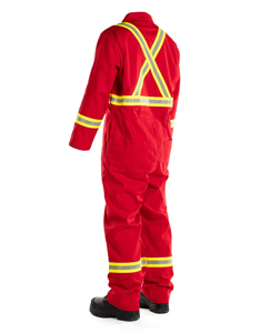 Combinaison de travail industrielle de haute qualité en coton, sécurité, haute visibilité, logo personnalisé, réfléchissante, avec éclairage LED, imperméable - Product Image 2