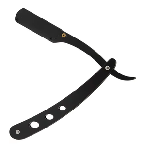 Nouvel ensemble d'instruments de rasage électrique élégant en acier inoxydable pour hommes, professionnel, avec manche en bois de rose, double tranchant - Product Image 1