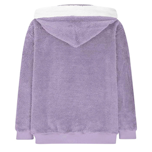 Sweat-shirt à capuche en polaire Sherpa pour hommes et femmes, personnalisé, doux, chaud, hiver, fermeture éclair, décontracté, streetwear, mode, fabrication usine - Product Image 3