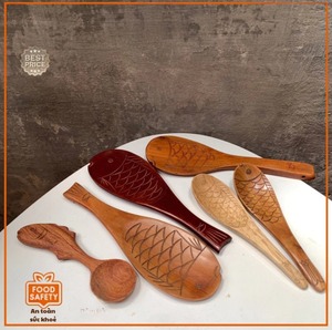 Cuchara para Servir Arroz de Madera Natural Ecológica y Espátula Antiadherente para Uso en Campamentos y Restaurantes de Hoteles - Product Image 4