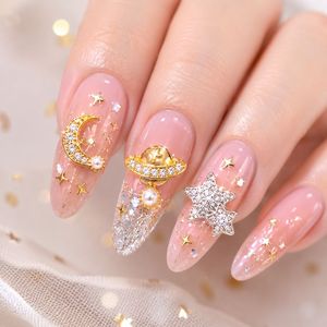 Breloques pour ongles Kawaii en perles avec motifs brillants de planètes et de lune, pour accessoires de manucure DIY japonais - Product Image 5