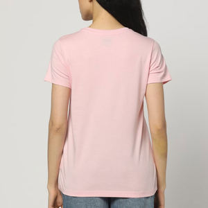 เสื้อยืดผู้หญิงคอวี แขนสั้น ผ้าฝ้ายผสมสแปนเด็กซ์ 100% ทรงหลวม ระบายอากาศ แห้งเร็ว คุณภาพสูง ขายส่ง - Product Image 6