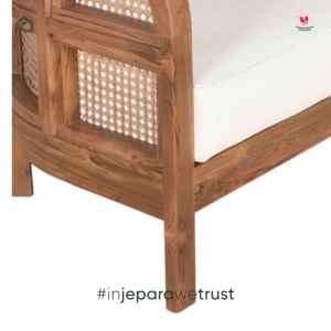 Sillón de Jardín Escandinavo de Madera de Teca y Ratán, Resistente al Agua, Duradero y Cómodo, Muebles de Exterior para Terraza, Personalizable para Resorts - Product Image 6