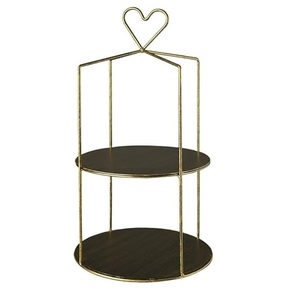 Support à gâteaux rond vintage haut de gamme en métal pour la présentation de desserts, idéal pour les mariages ou les fêtes d'anniversaire - Product Image 1