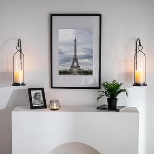 เชิงเทียนติดผนังทำมือ ตกแต่งบ้านด้วยโลหะ ที่แขวนเทียนตกแต่งบ้านสุดหรู - Product Image 2