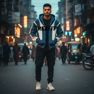 Rexfit Sports Rexfit Sports <b>Mens</b> Heavyweight Acid Wash Zip <b>Hoodie</b> Street Style Custom Print OEM ODM Full <b>Zipper</b> Hoodies OEM - Product Image 3