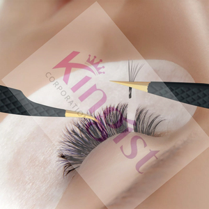 Eyelash Extension Tweezers Professional Custom Stainless Steel Eyebrow Pointed Slanted Tip Set of <b>Tools</b> - Product Image 6