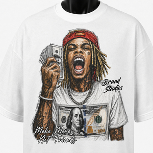 Men's <b>White</b> Oversized T-Shirt Short Sleeve O-Neck Cotton Jersey Graphic Print Casual Street Style <b>Tee</b> With Pattern Right Sleeve - Product Image 5