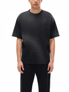 Camiseta Streetwear con Efecto de Salpicaduras de Pintura, Lavado Ácido, Oversize, con Gráficos Urbanos, Estilo Grunge, Premium Vintage - Product Image 3