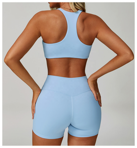Custom Seamless Yoga Bra Moisture Wicking Fitness Sports Tops High Stretchy Breathable V Neck Running Workout Gym Bra - Product Image 1